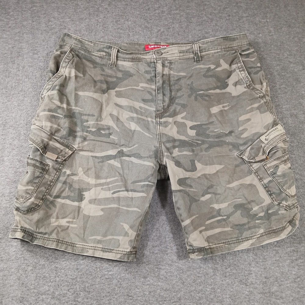 Unionbay Cargo Shorts Mens 42 Green Camo Stretch Cotton Casual WL-23772